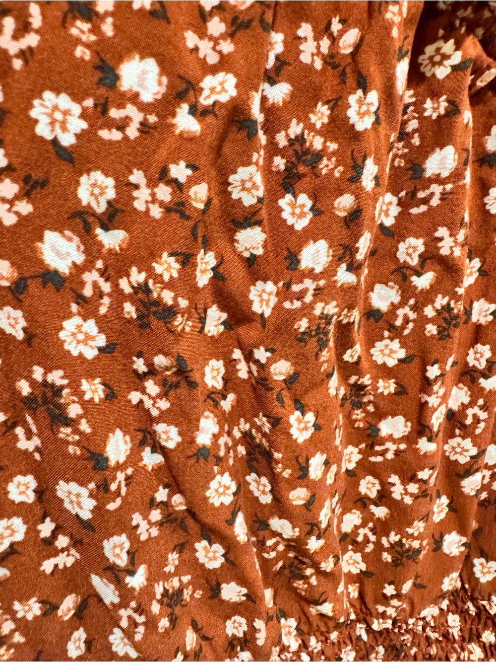 Luxology Burnt Orange Ditsy Floral Mini Dress - Picture 3 of 5
